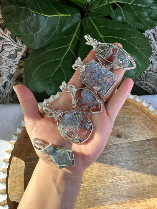 Scenic Moss Agate Necklaces