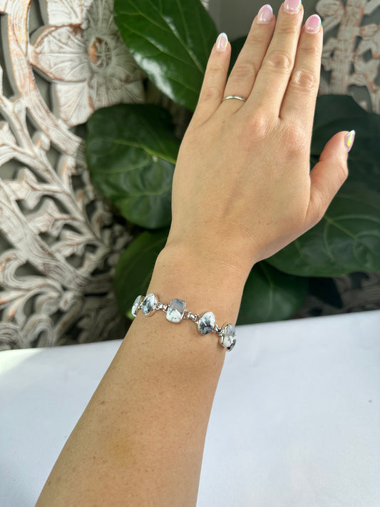 Dendritic Opal Infinity Bracelet