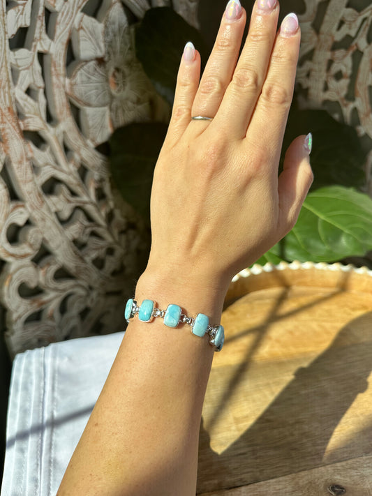 Larimar Infinity Bracelet