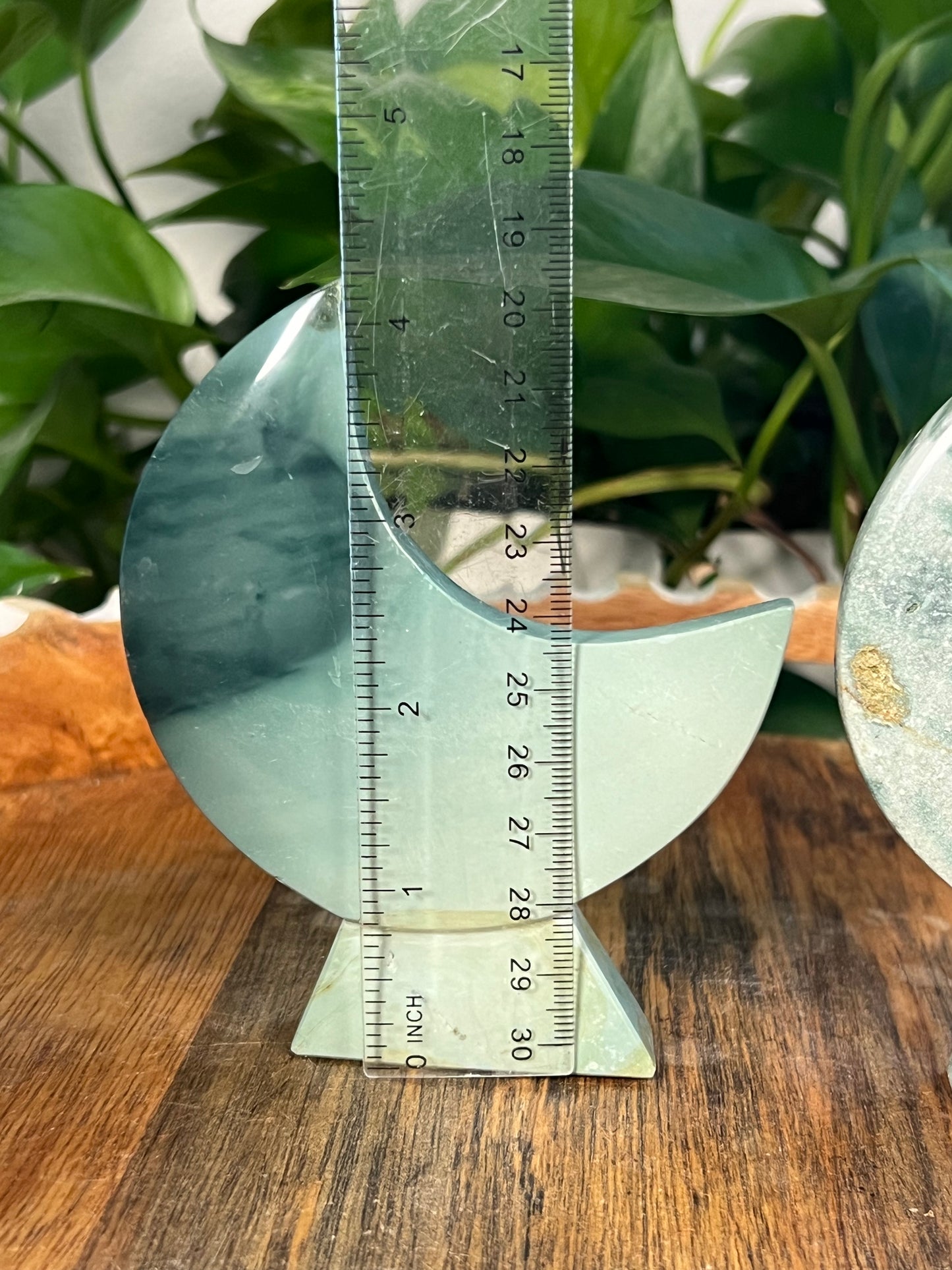 Blue Green Jasper Self Standing Moons