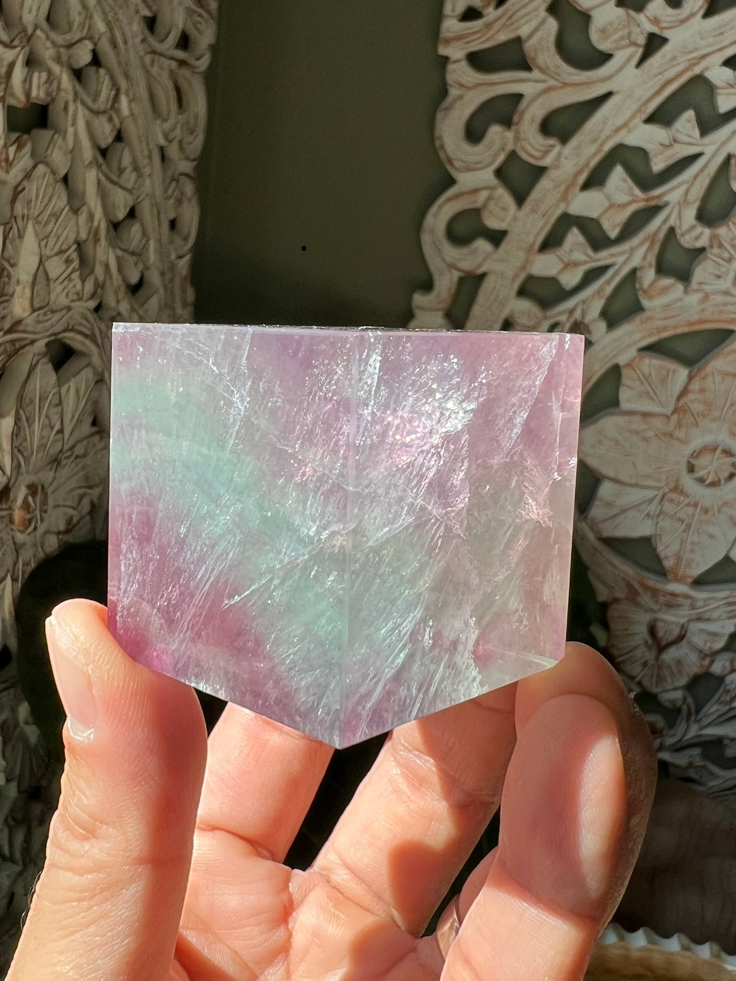 Rainbow Fluorite Cubes