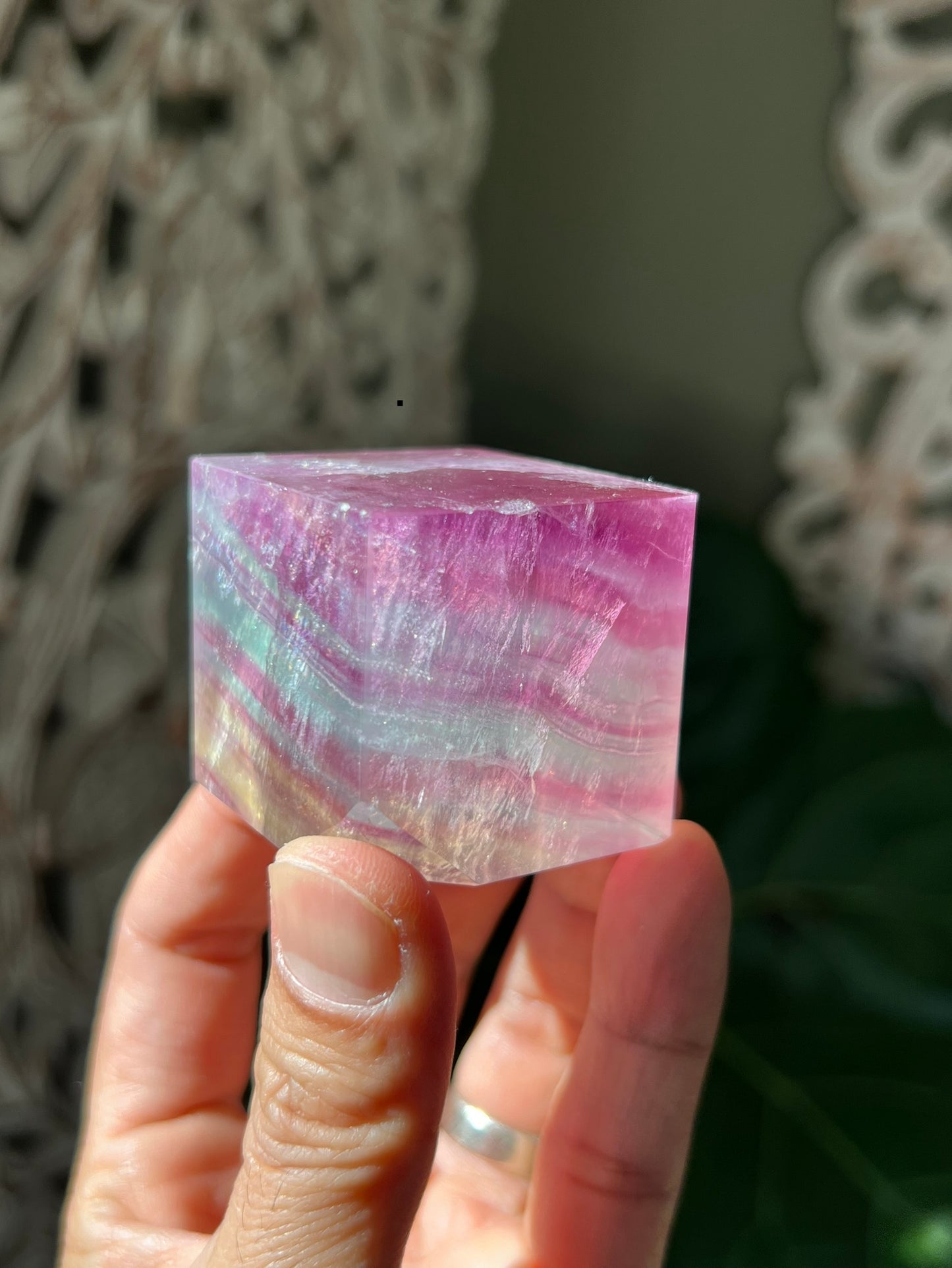 Rainbow Fluorite Cubes