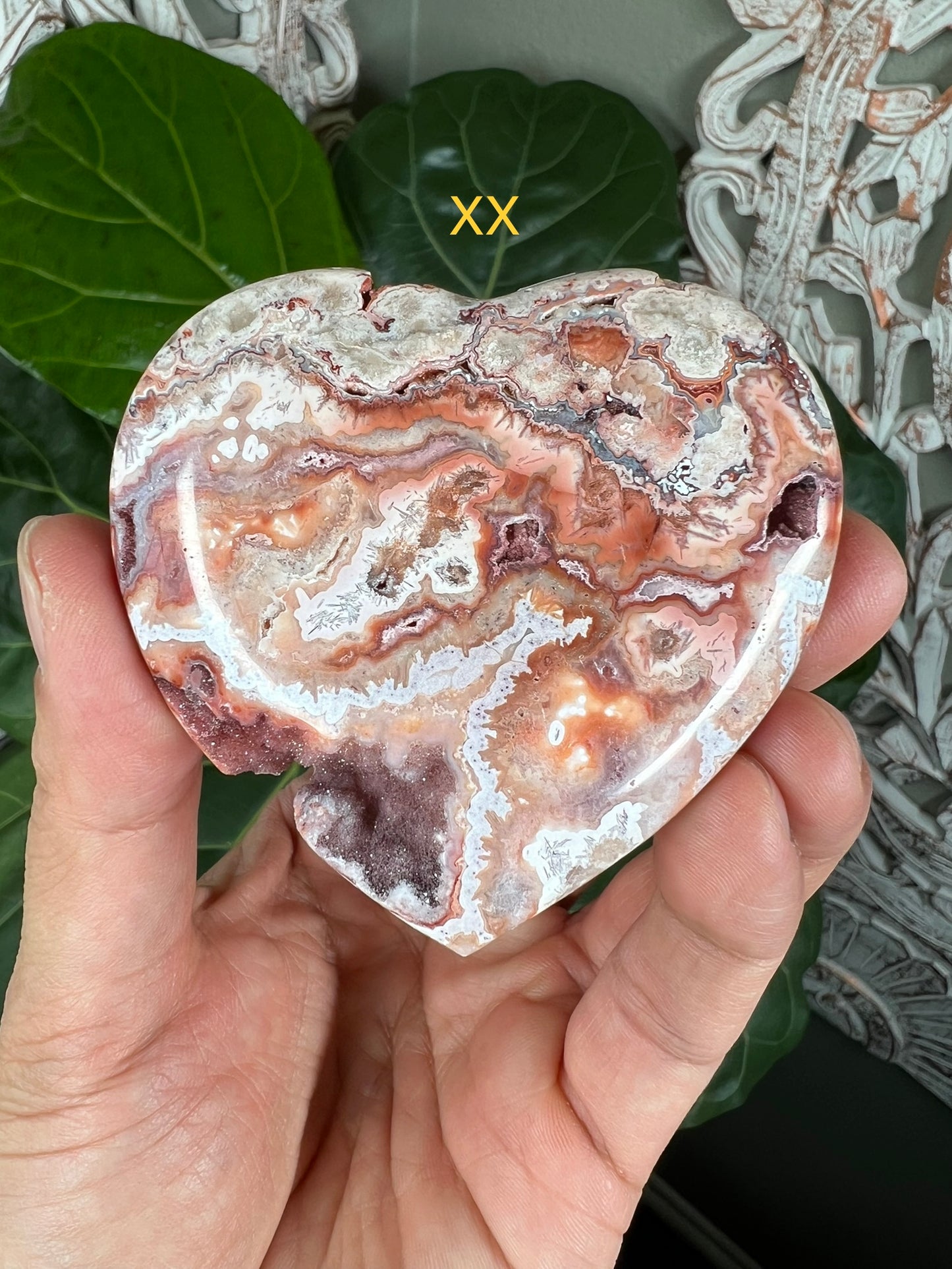 Crazy Lace Agate Hearts
