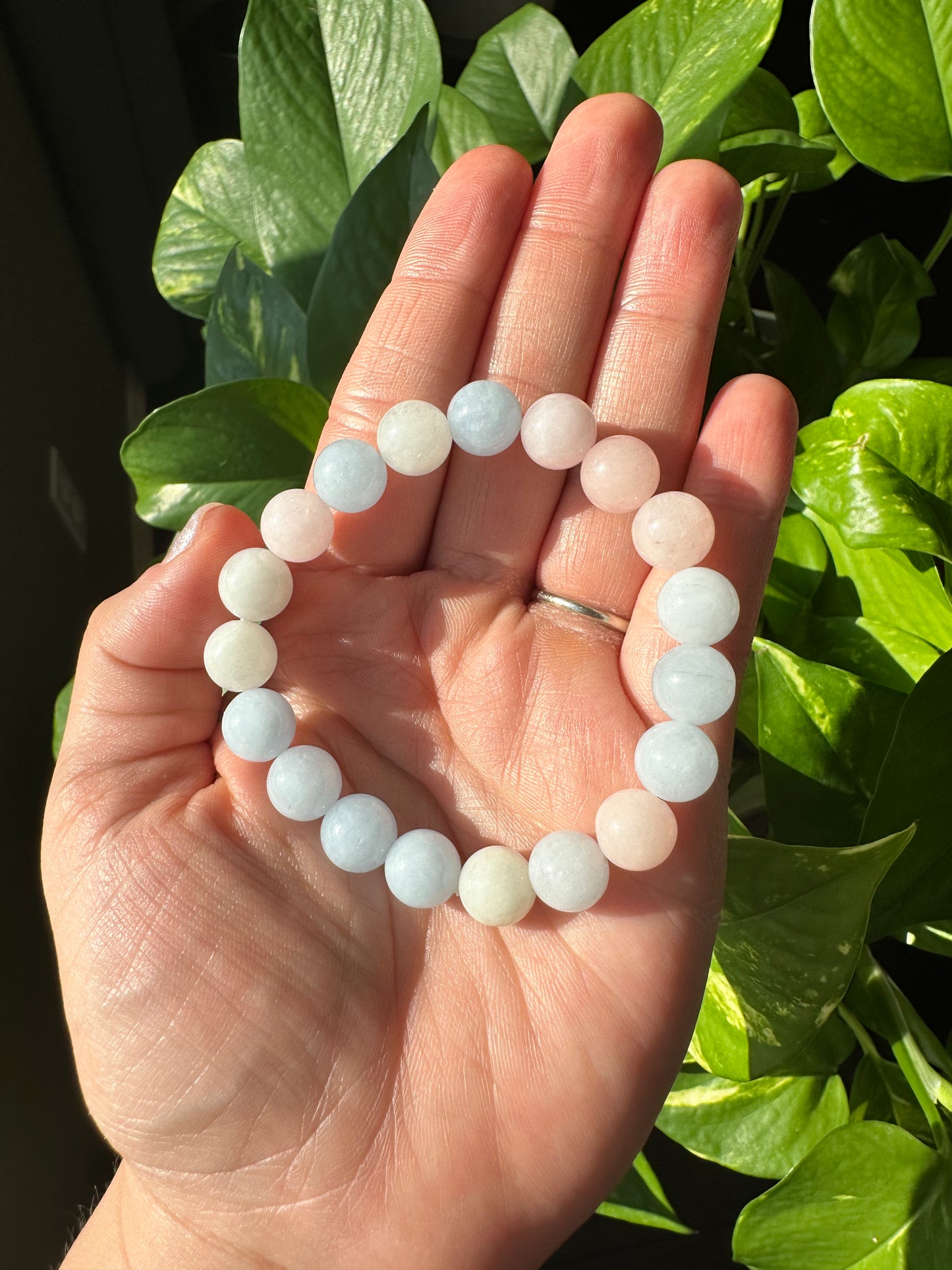 Morganite Beaded Bracelet (8mm)