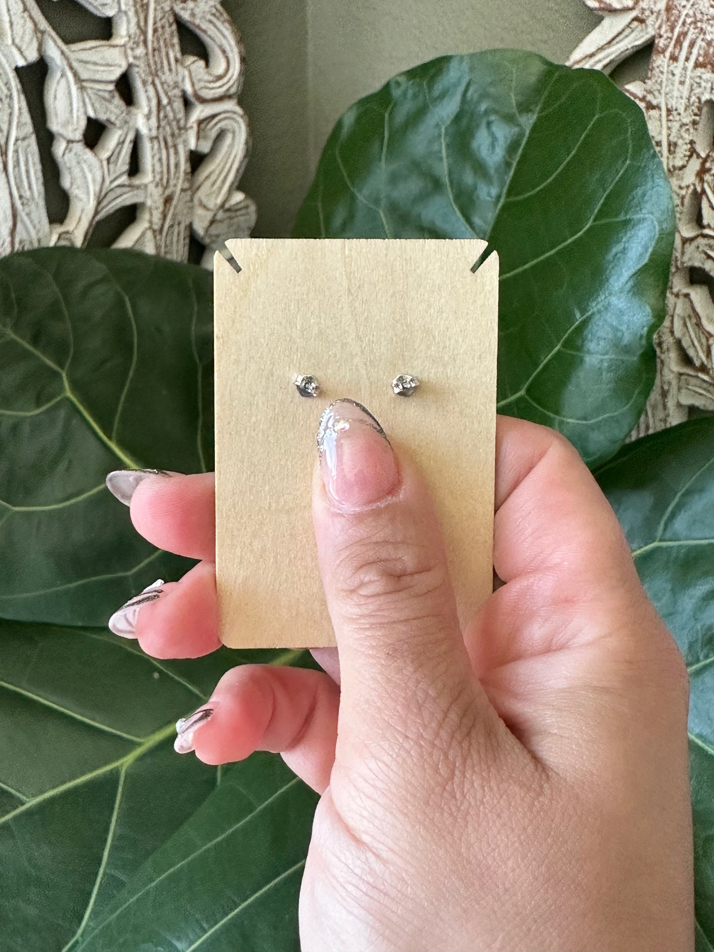 Charoite Stud Earrings