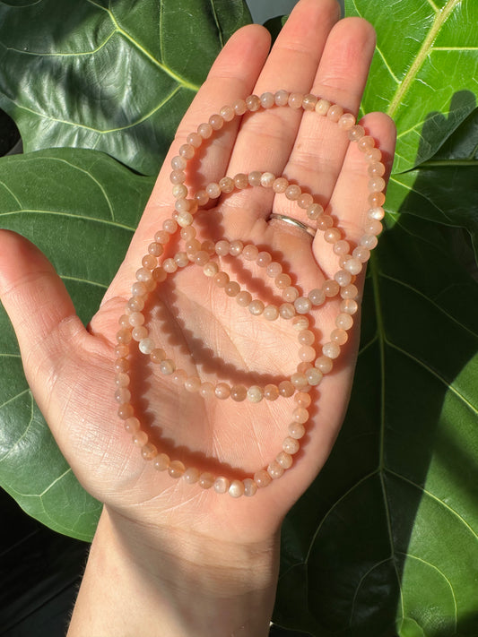 Peach Moonstone Bracelet