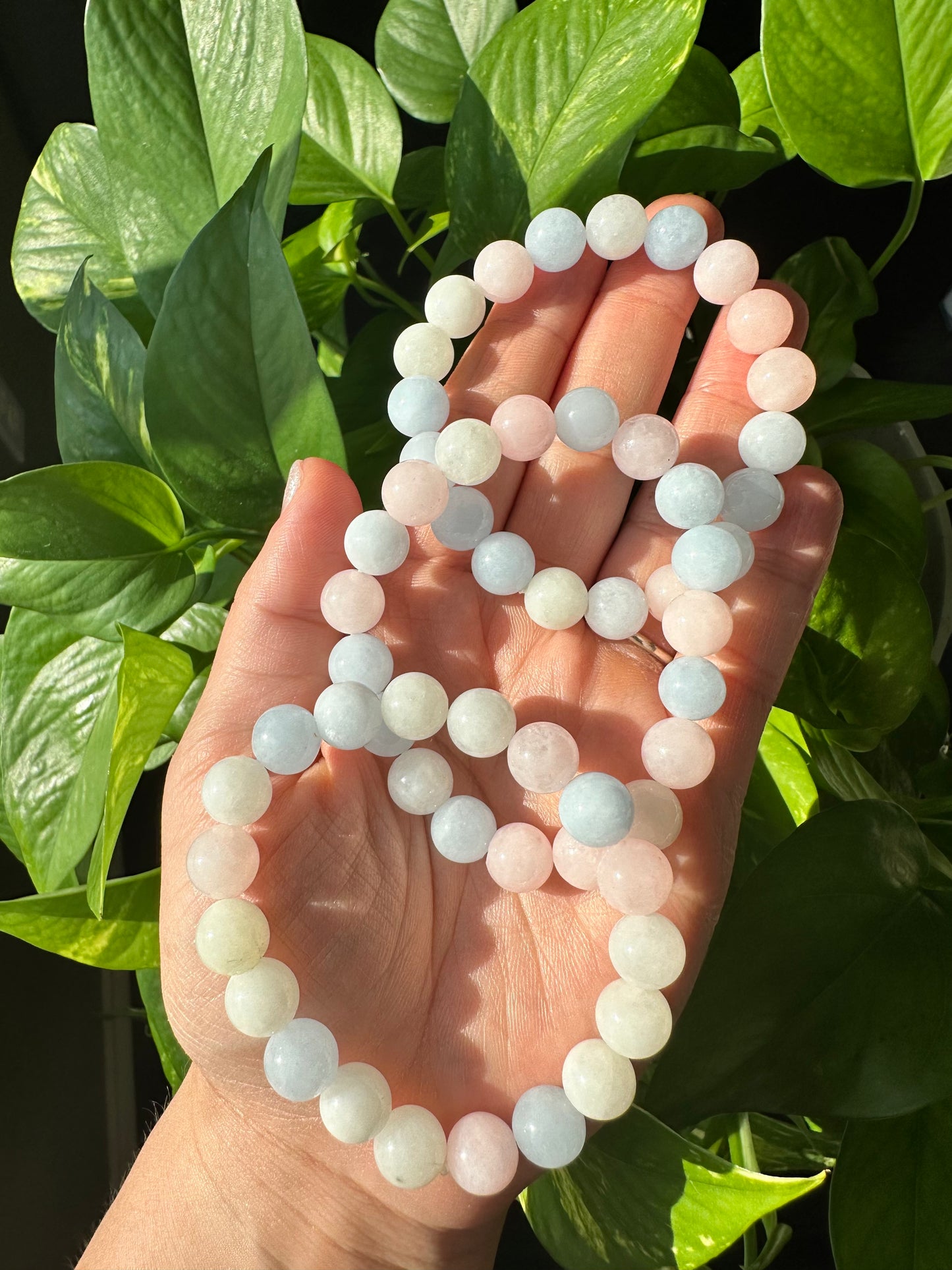 Morganite Beaded Bracelet (8mm)