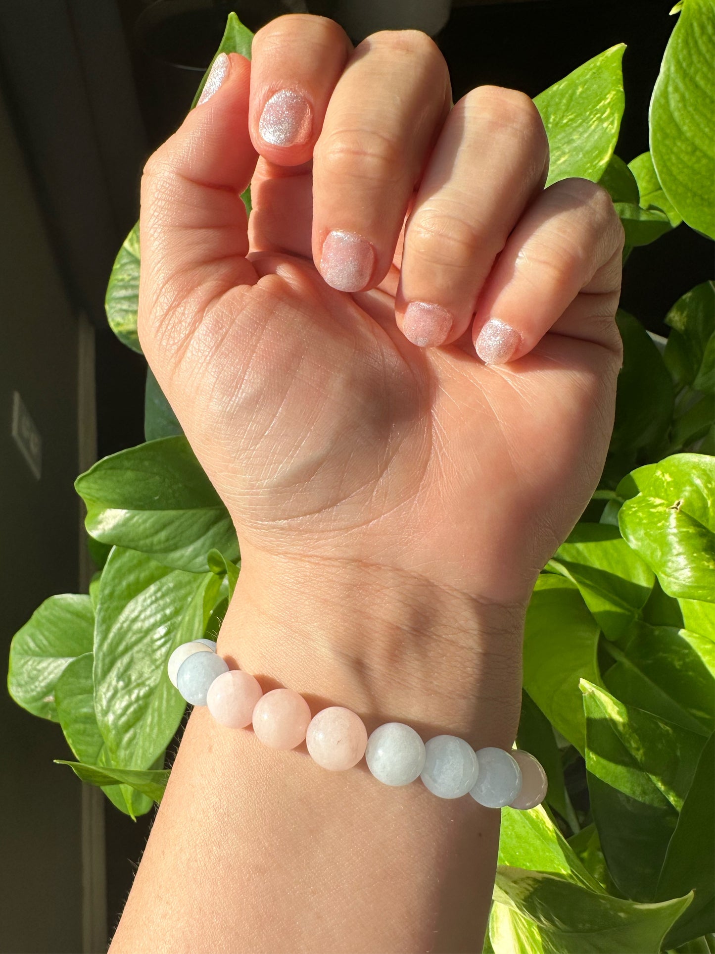 Morganite Beaded Bracelet (8mm)