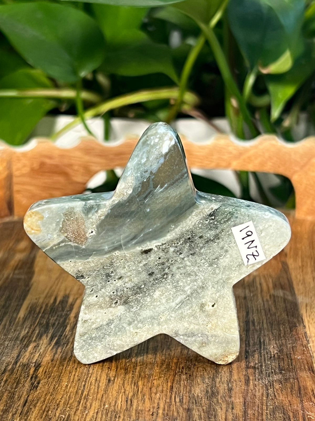 Blue Green Jasper Self Standing Star: NZ