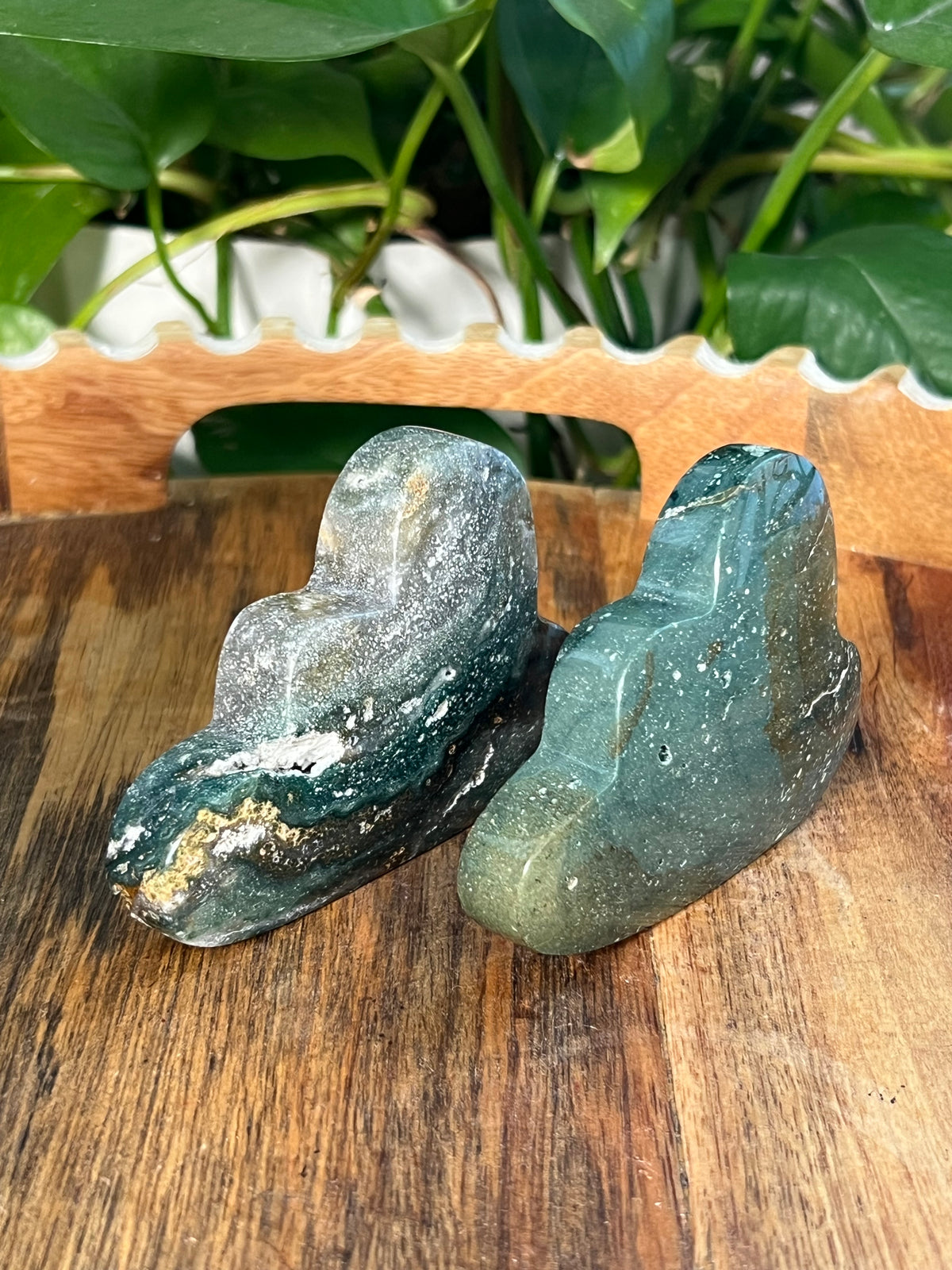Blue Green Jasper Self Standing Clouds