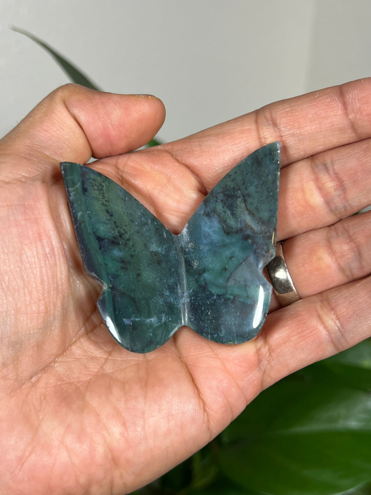 Blue Green Jasper 3D Butterflies