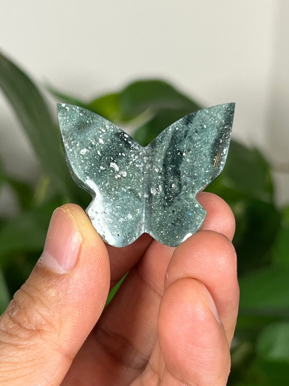 Blue Plume Jasper 3D Mini Butterflies