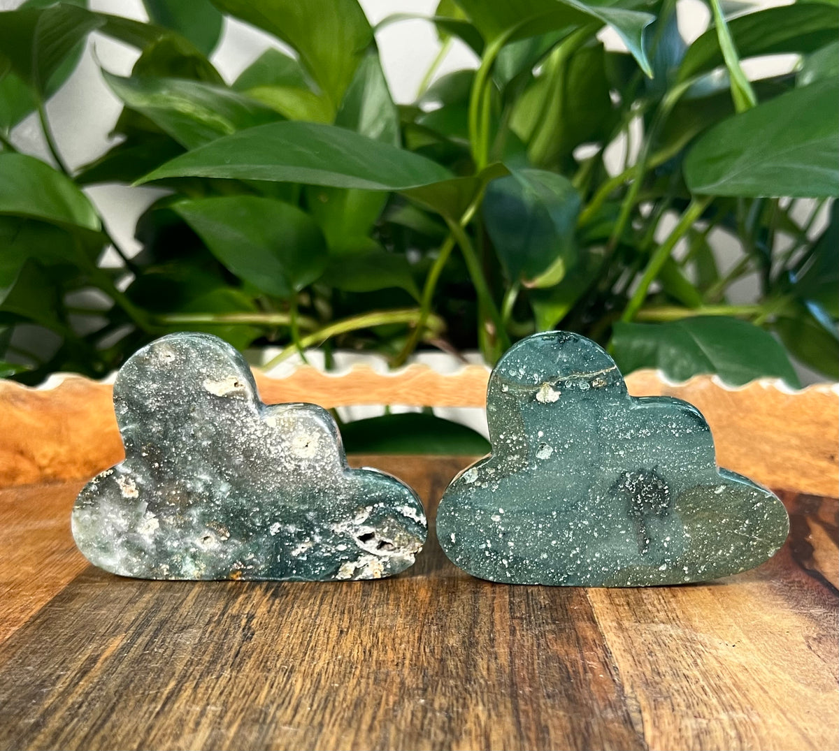Blue Green Jasper Self Standing Clouds