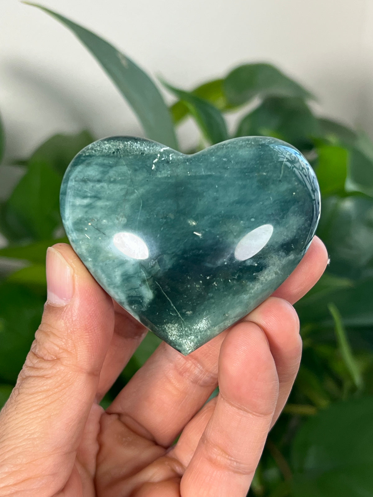 Blue Green Jasper Hearts