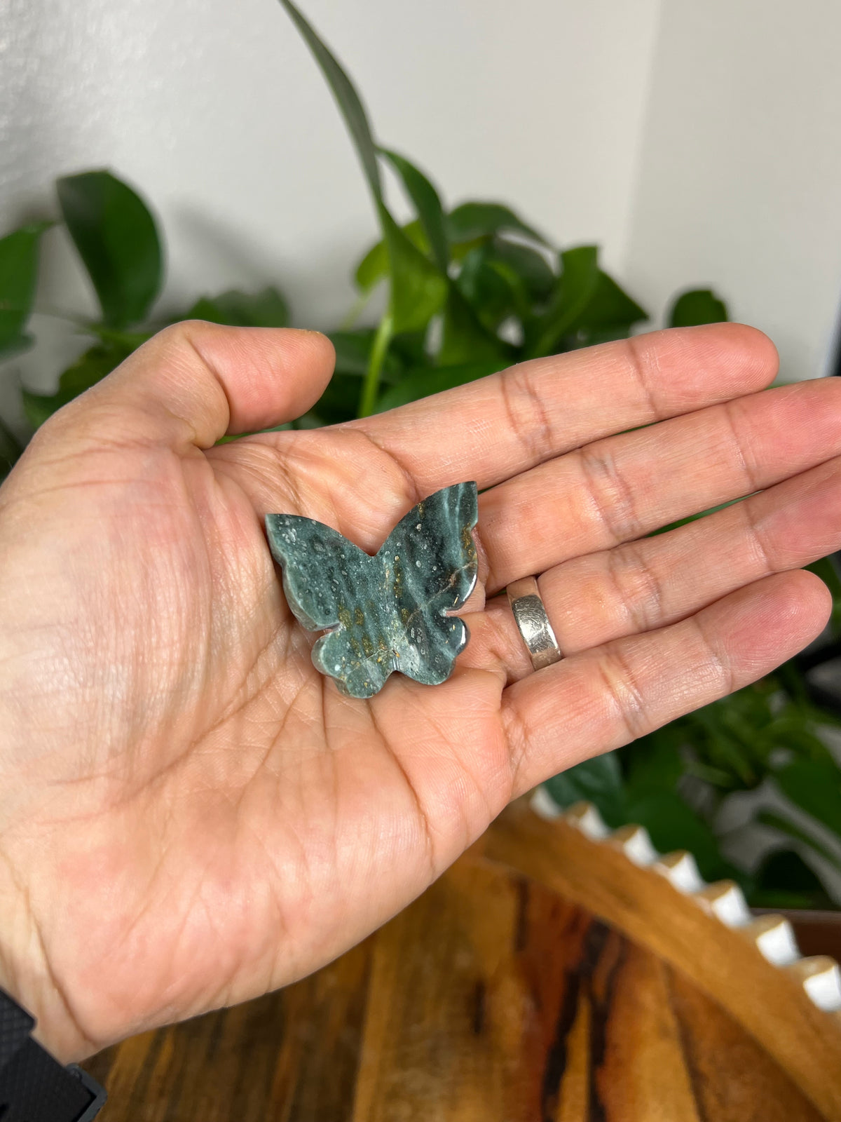 Blue Green Jasper 3D Mini Butterflies