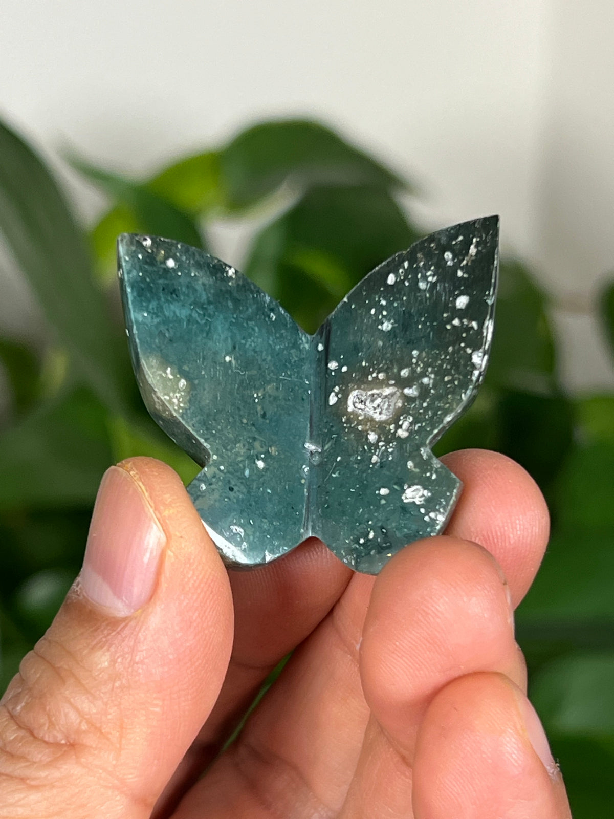 Blue Plume Jasper 3D Mini Butterflies