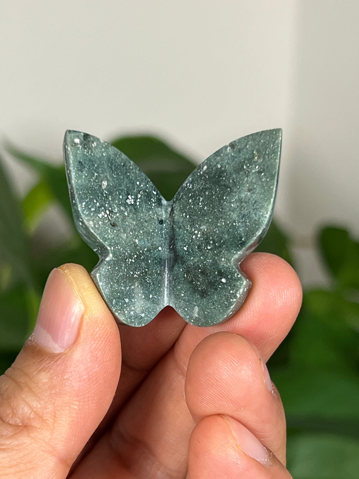 Blue Plume Jasper 3D Mini Butterflies