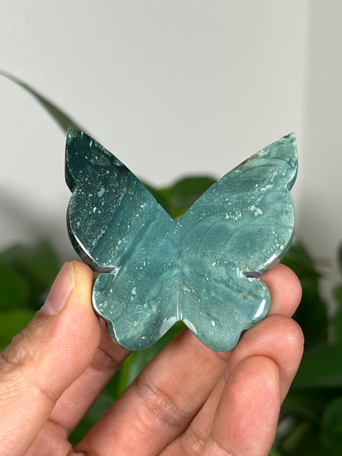 Blue Green Jasper 3D Butterflies