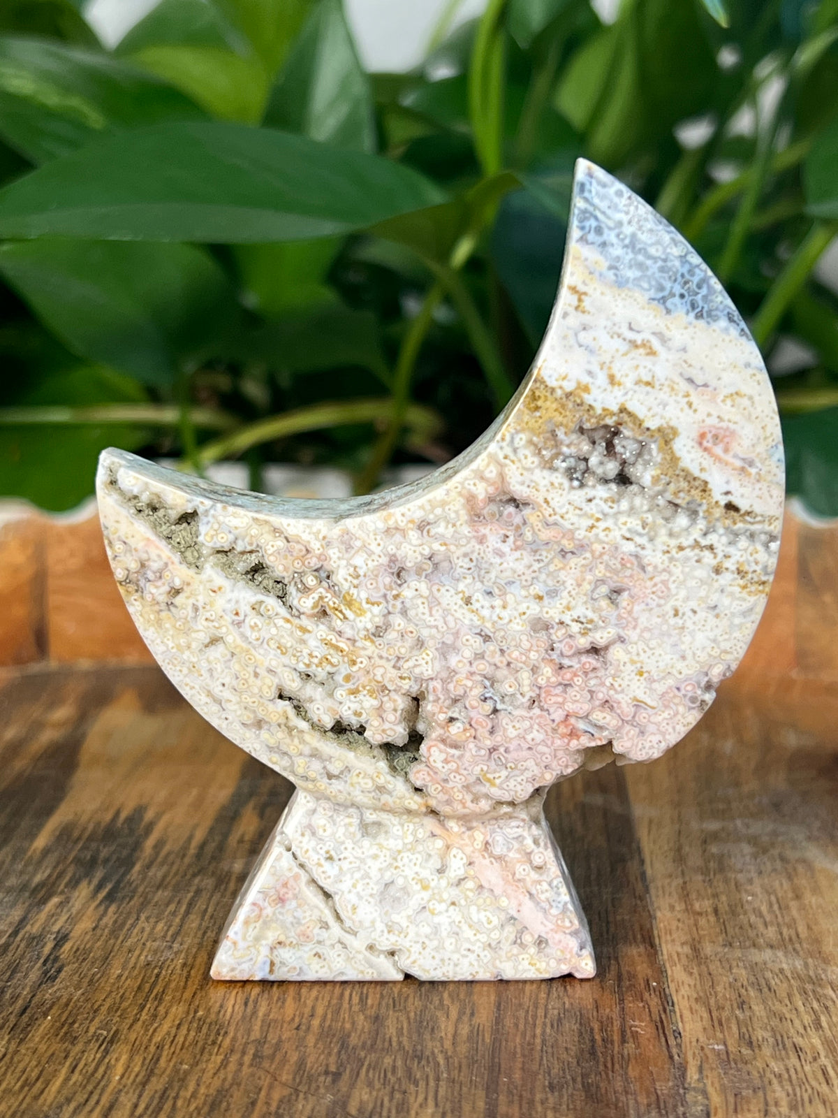 Sea Jasper Self Standing Moons