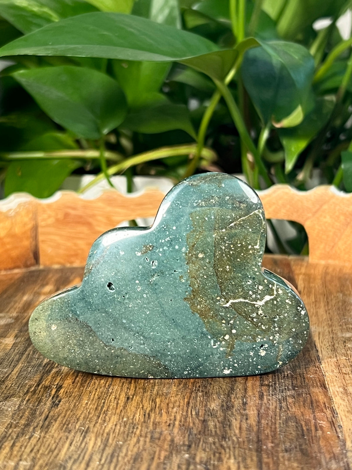 Blue Green Jasper Self Standing Clouds