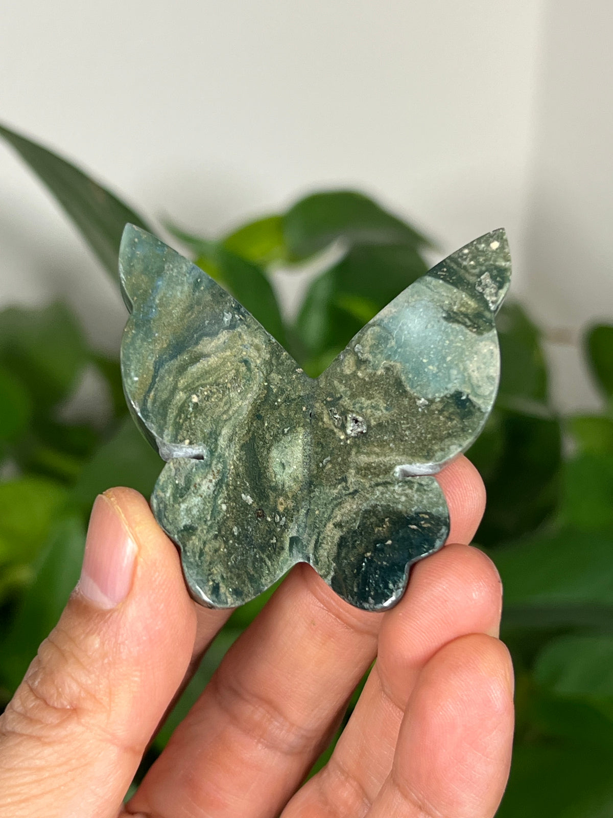 Blue Green Jasper 3D Butterflies