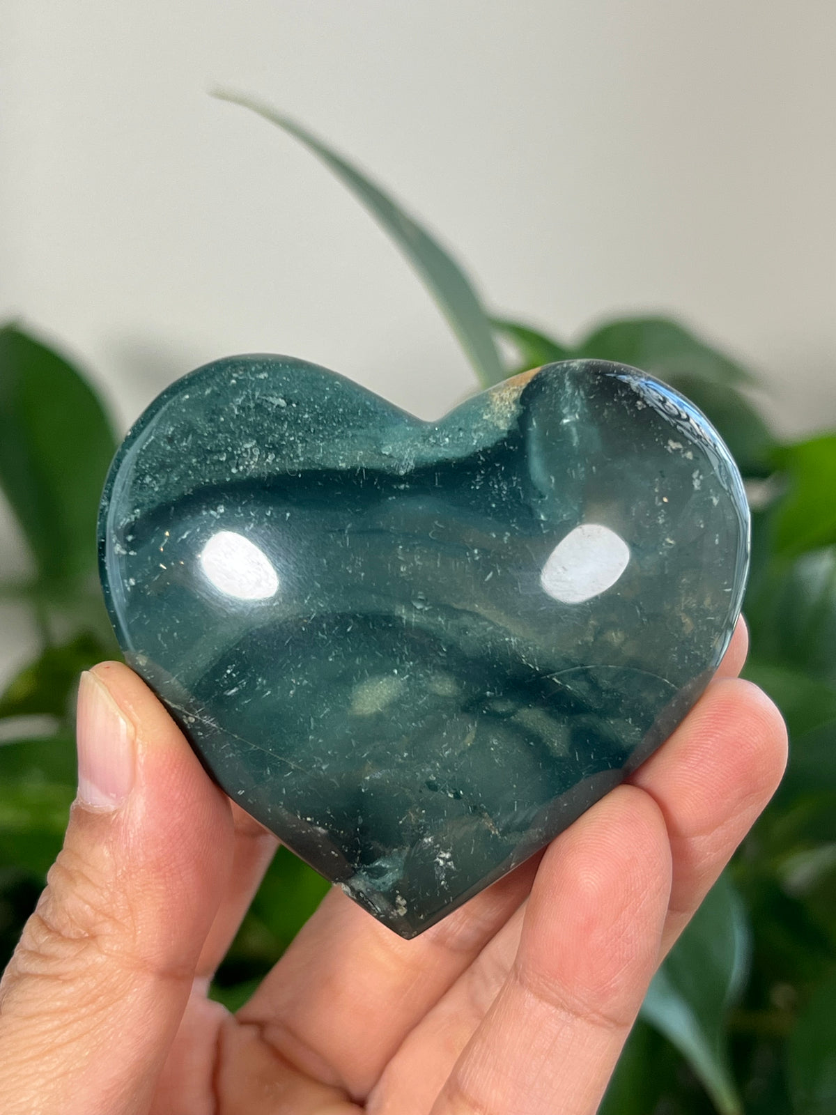 Blue Green Jasper Hearts