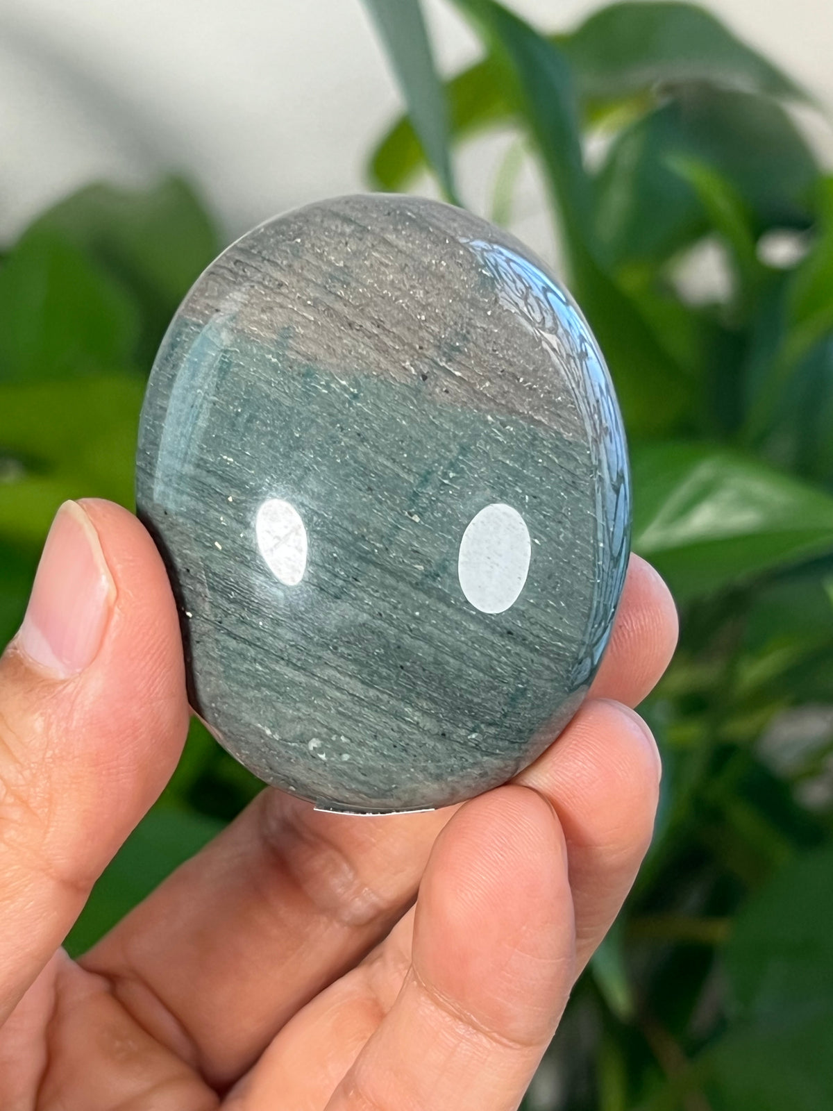 Blue Green Jasper Palmstones