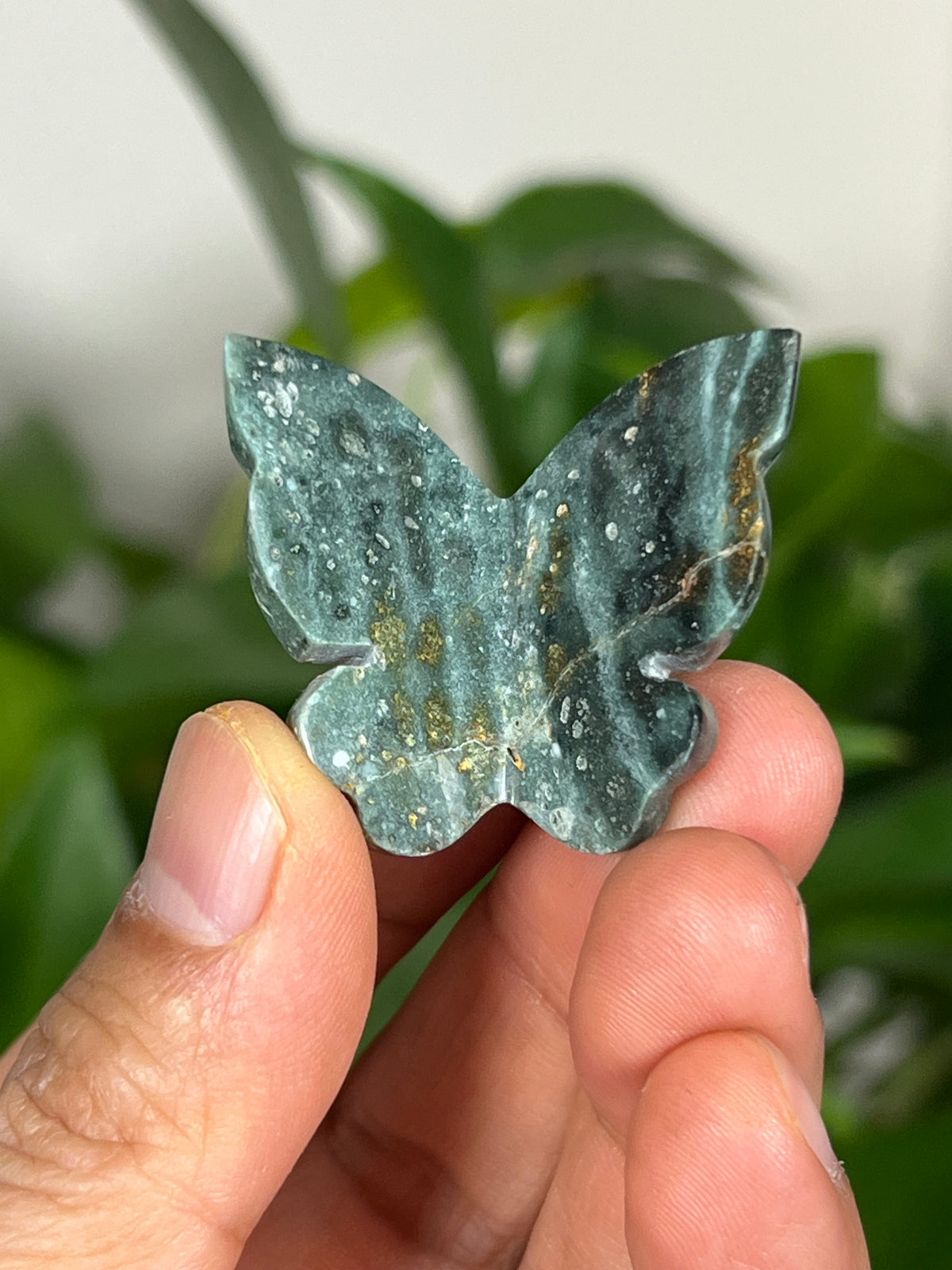 Blue Green Jasper 3D Mini Butterflies