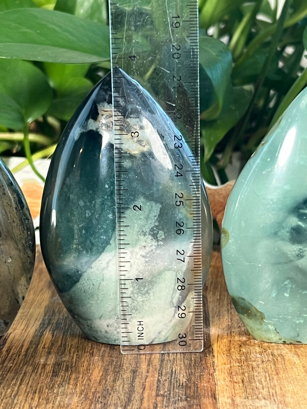 Blue Green Jasper Flames