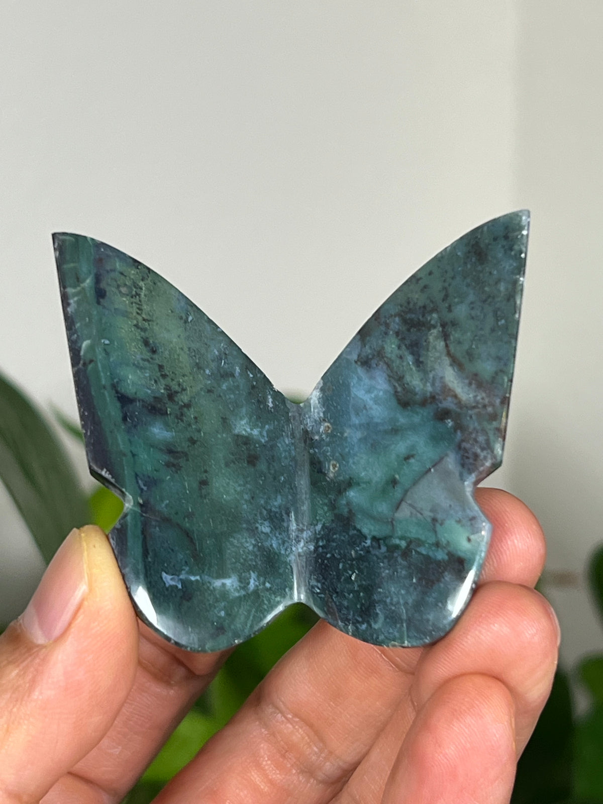 Blue Green Jasper 3D Butterflies