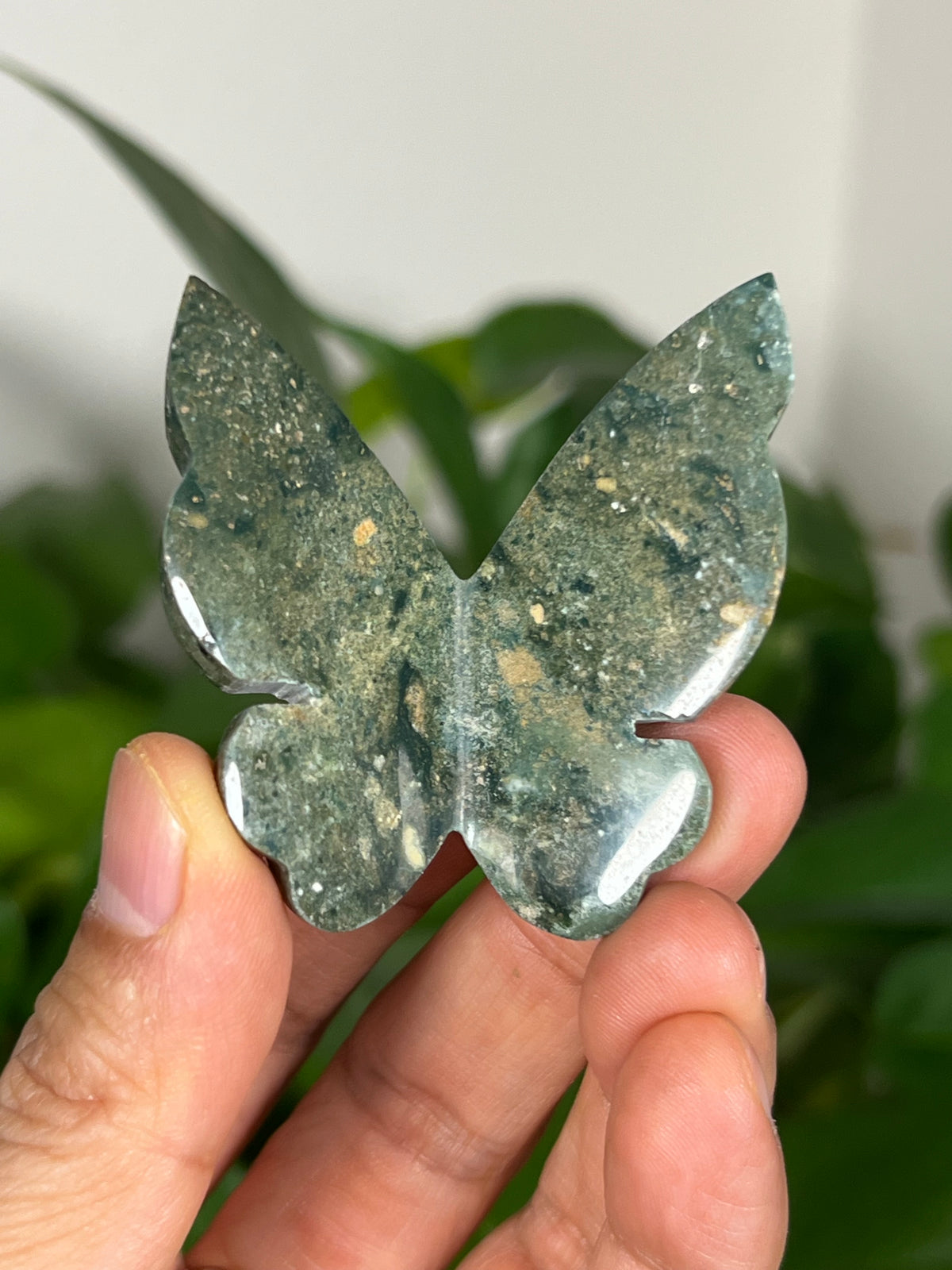 Blue Green Jasper 3D Butterflies