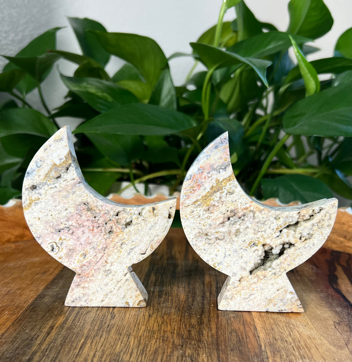 Sea Jasper Self Standing Moons