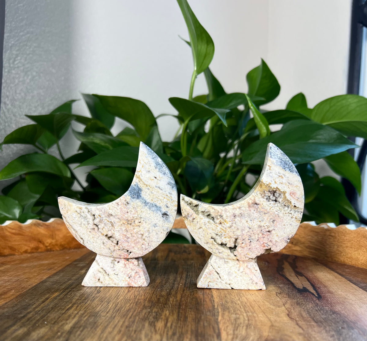 Sea Jasper Self Standing Moons