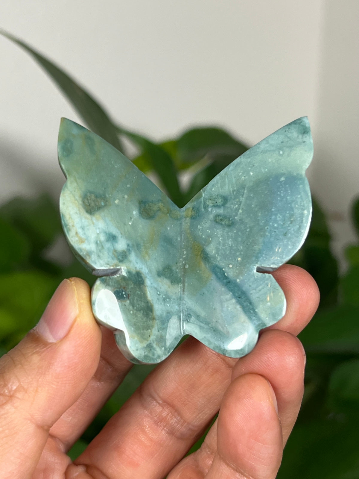 Blue Green Jasper 3D Butterflies