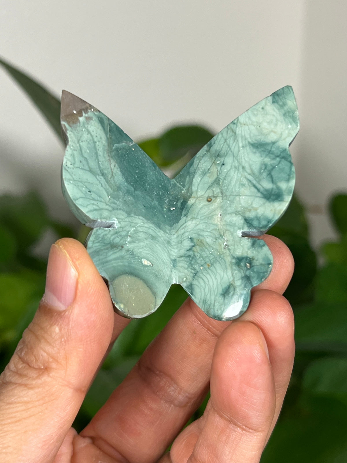 Blue Green Jasper 3D Butterflies