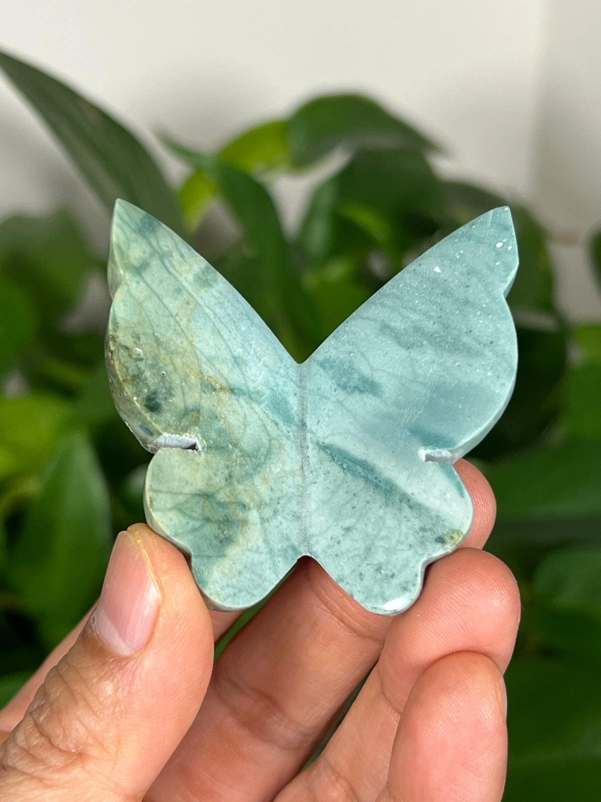 Blue Green Jasper 3D Butterflies