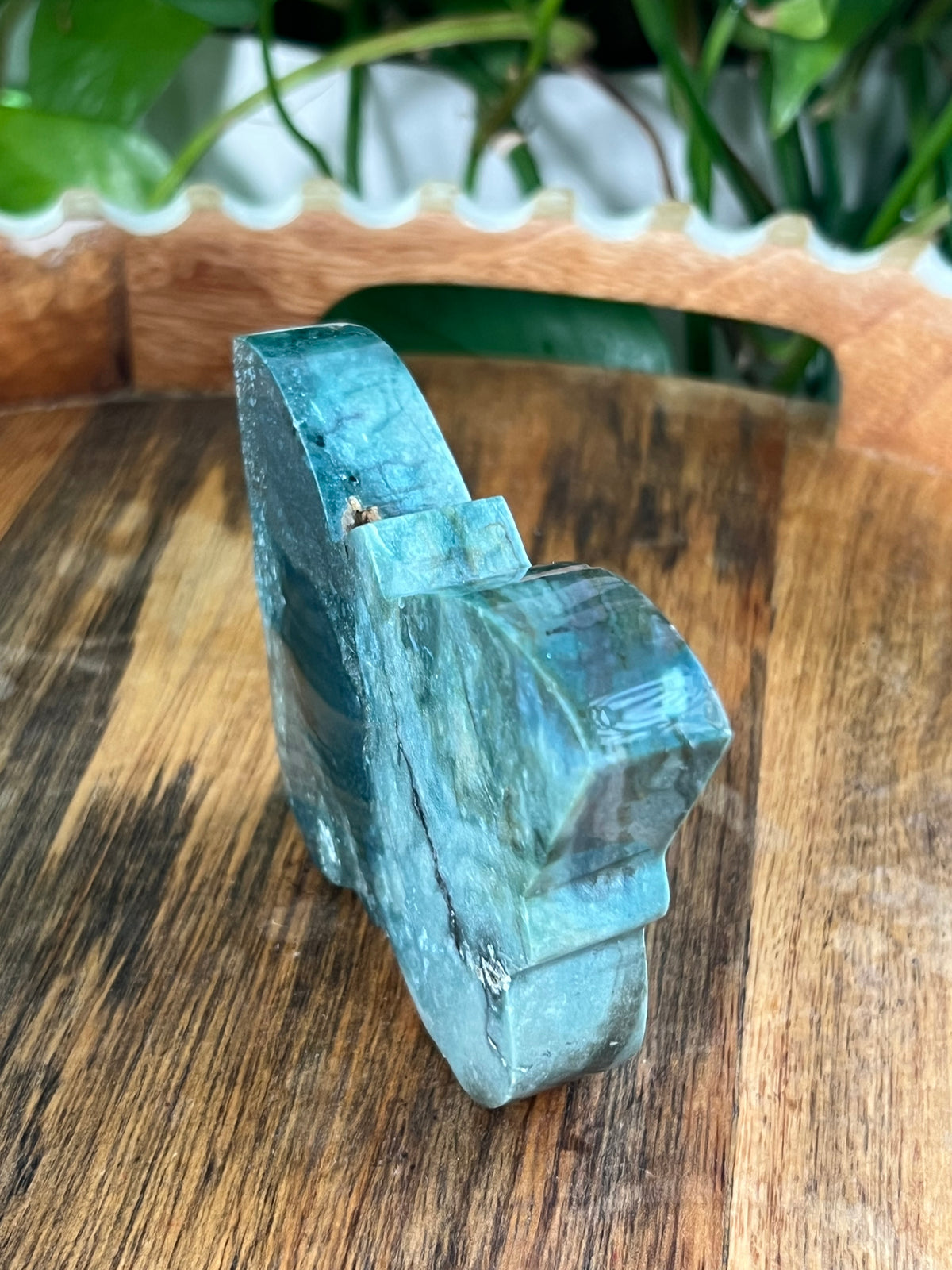 Blue Green Jasper Self Standing Butterfly: AS