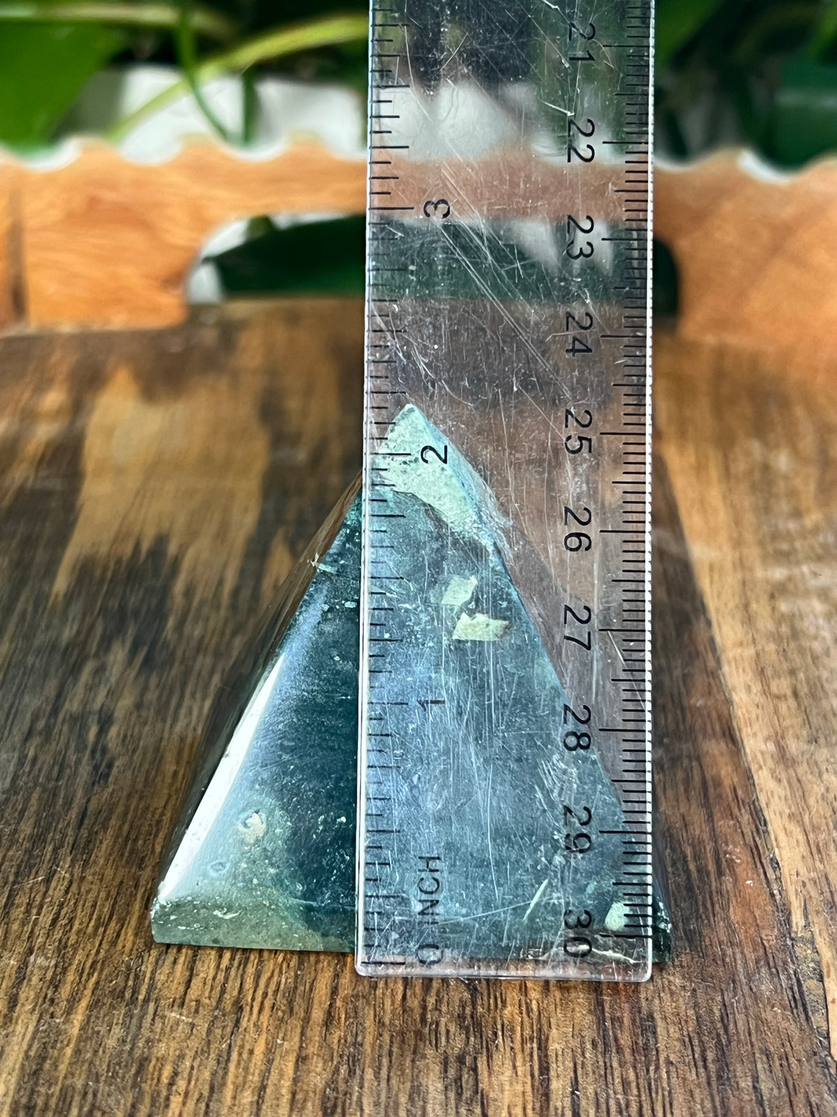 Blue Green Jasper Pyramid: A