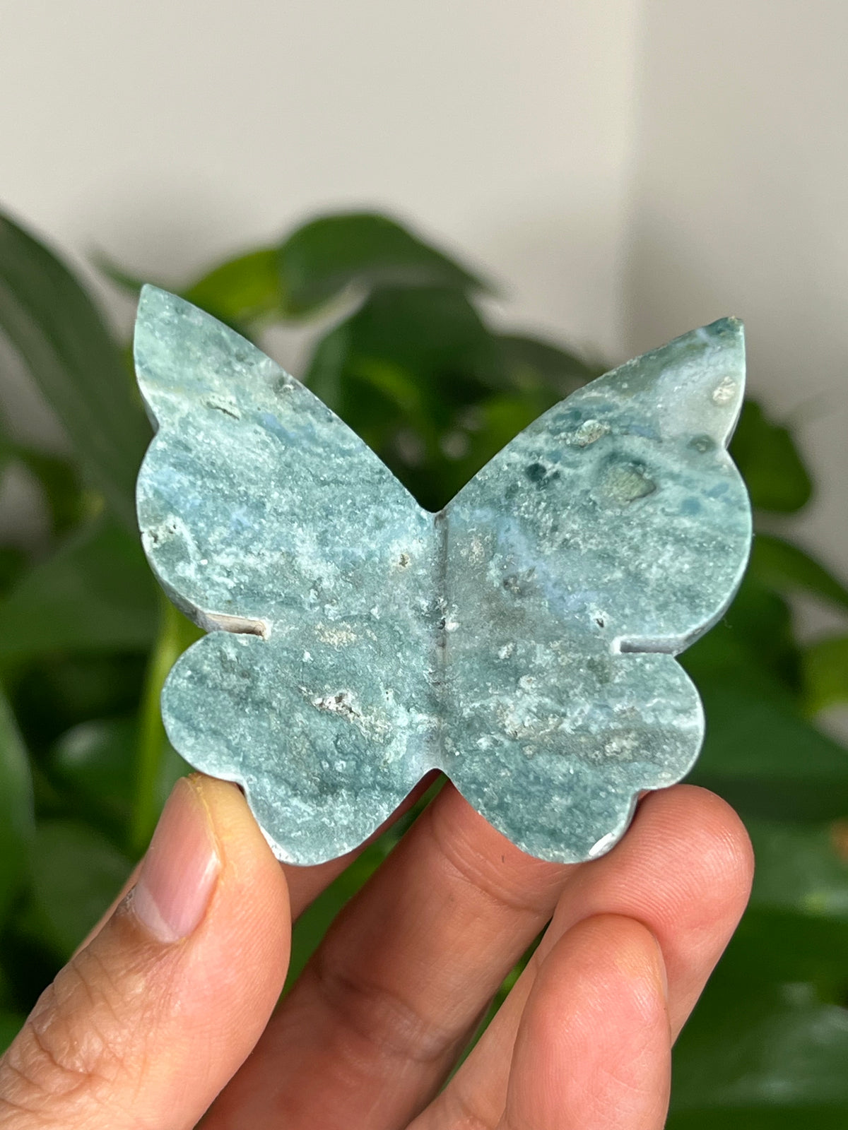 Blue Green Jasper 3D Butterflies