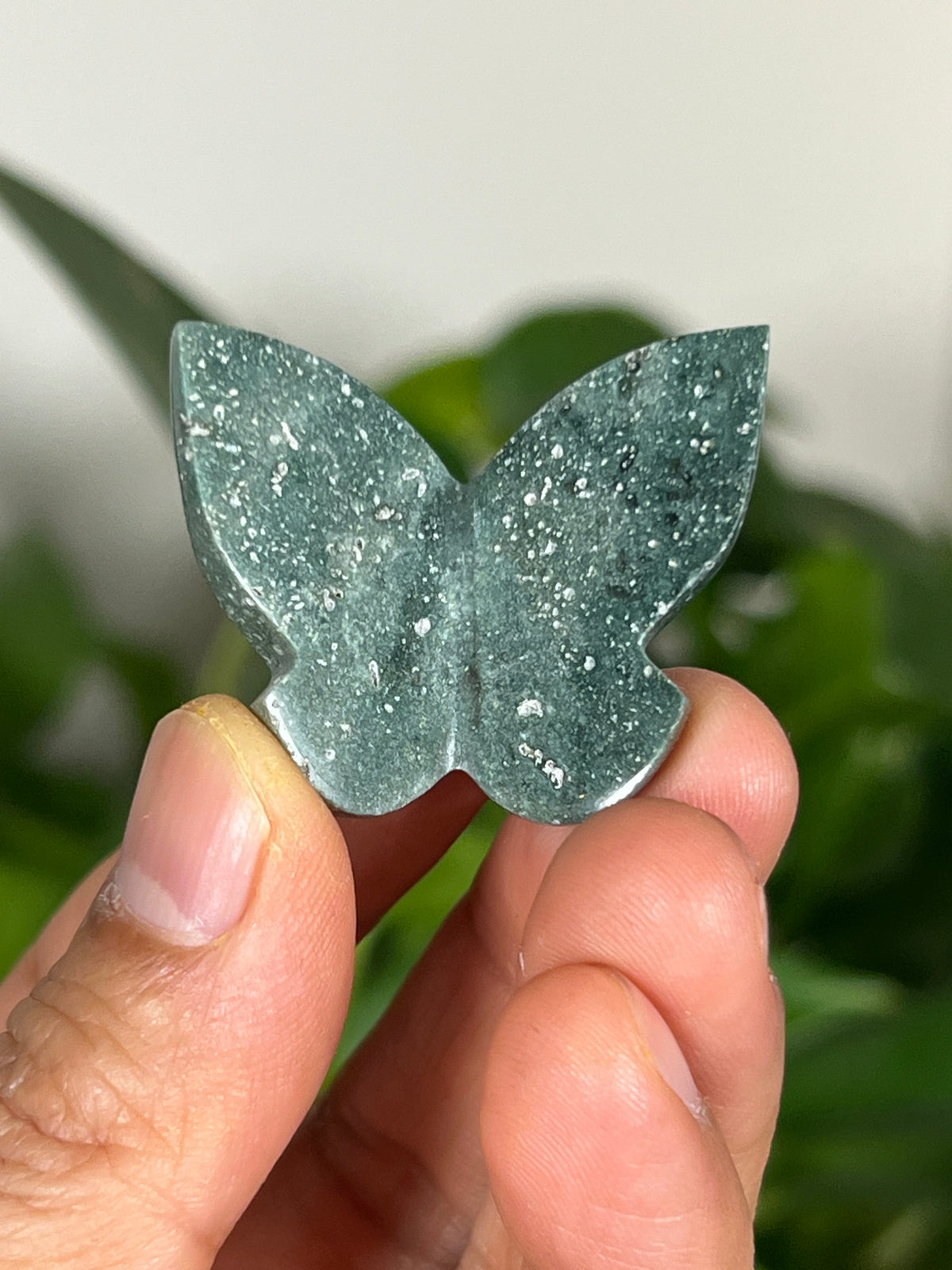 Blue Plume Jasper 3D Mini Butterflies