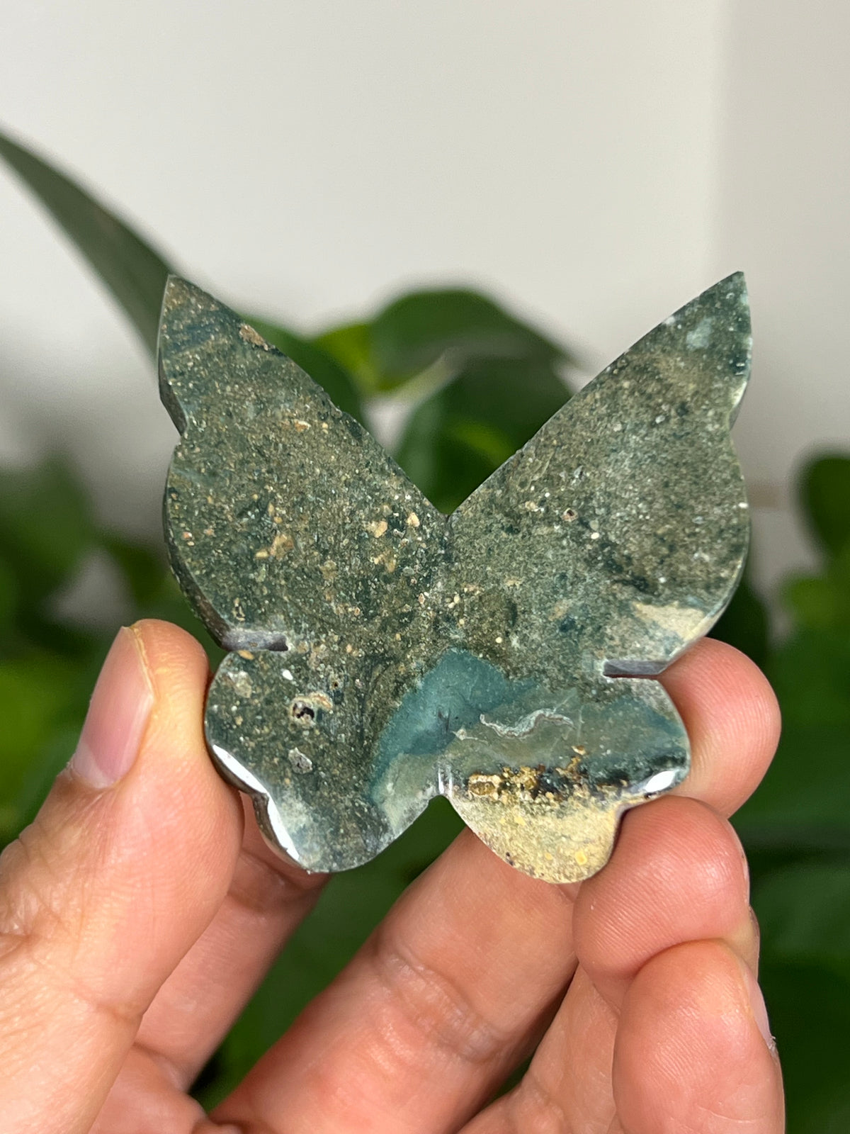 Blue Green Jasper 3D Butterflies