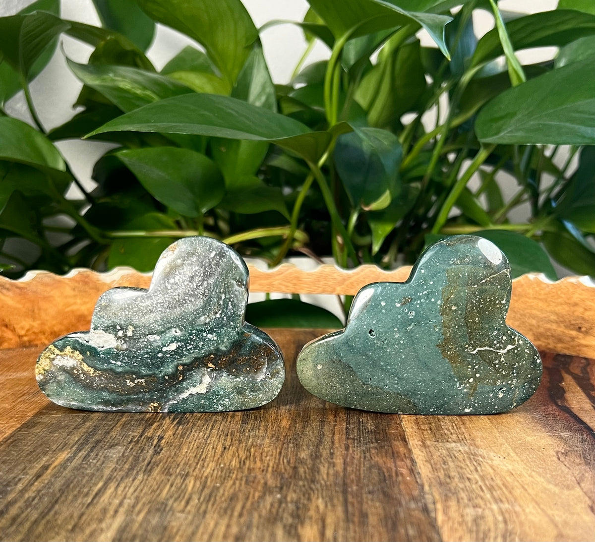 Blue Green Jasper Self Standing Clouds