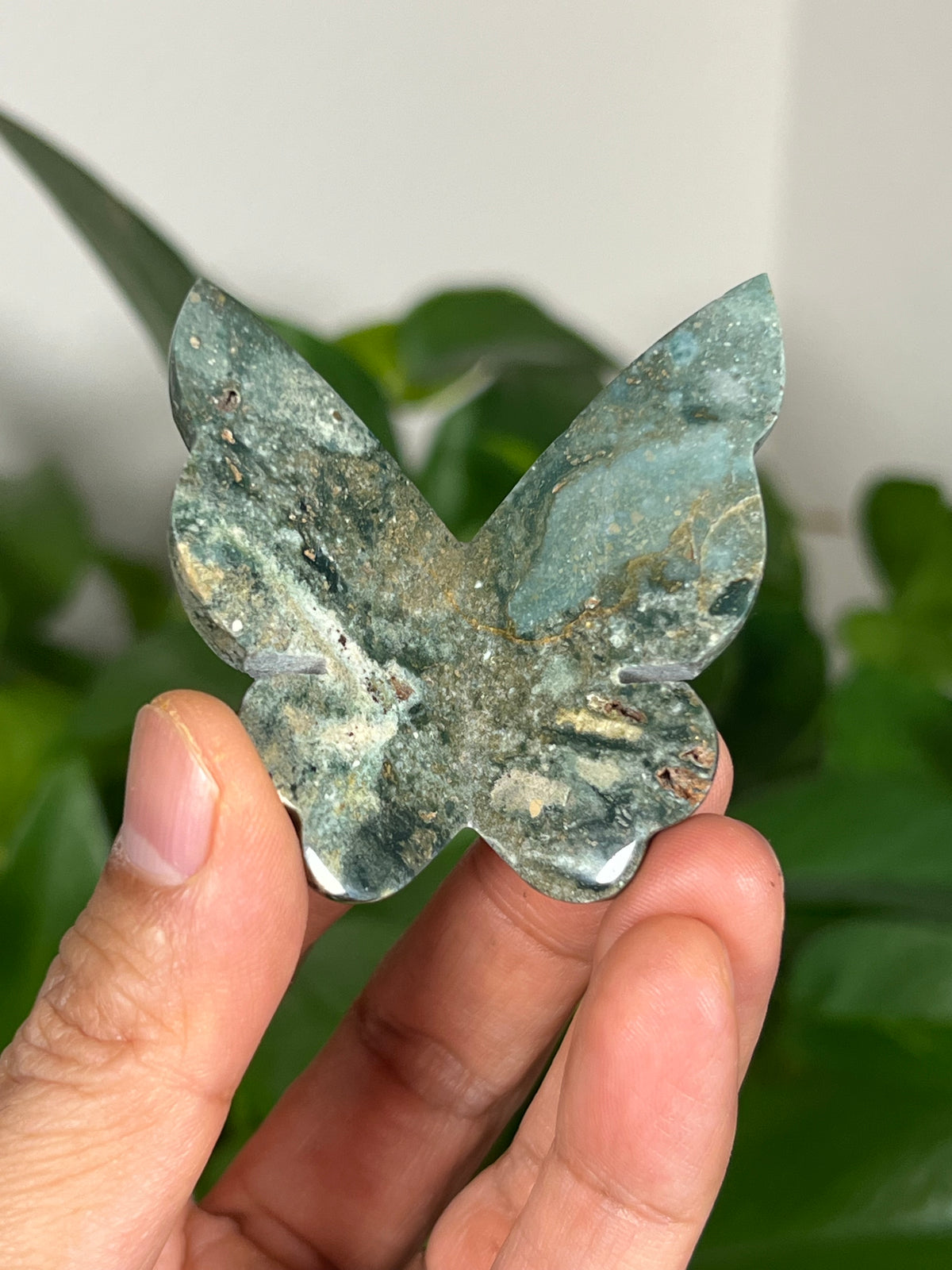 Blue Green Jasper 3D Butterflies