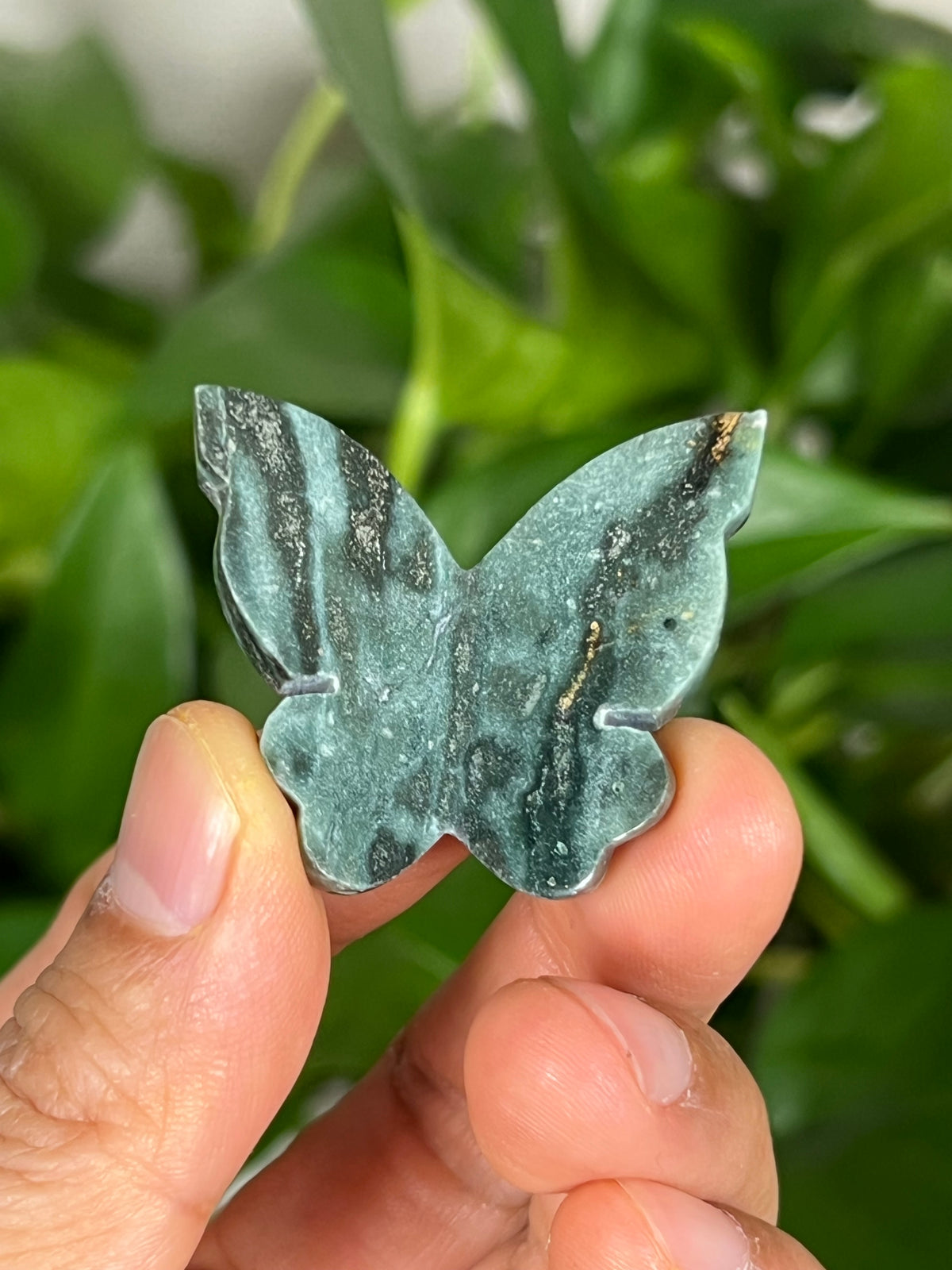Blue Green Jasper 3D Mini Butterflies