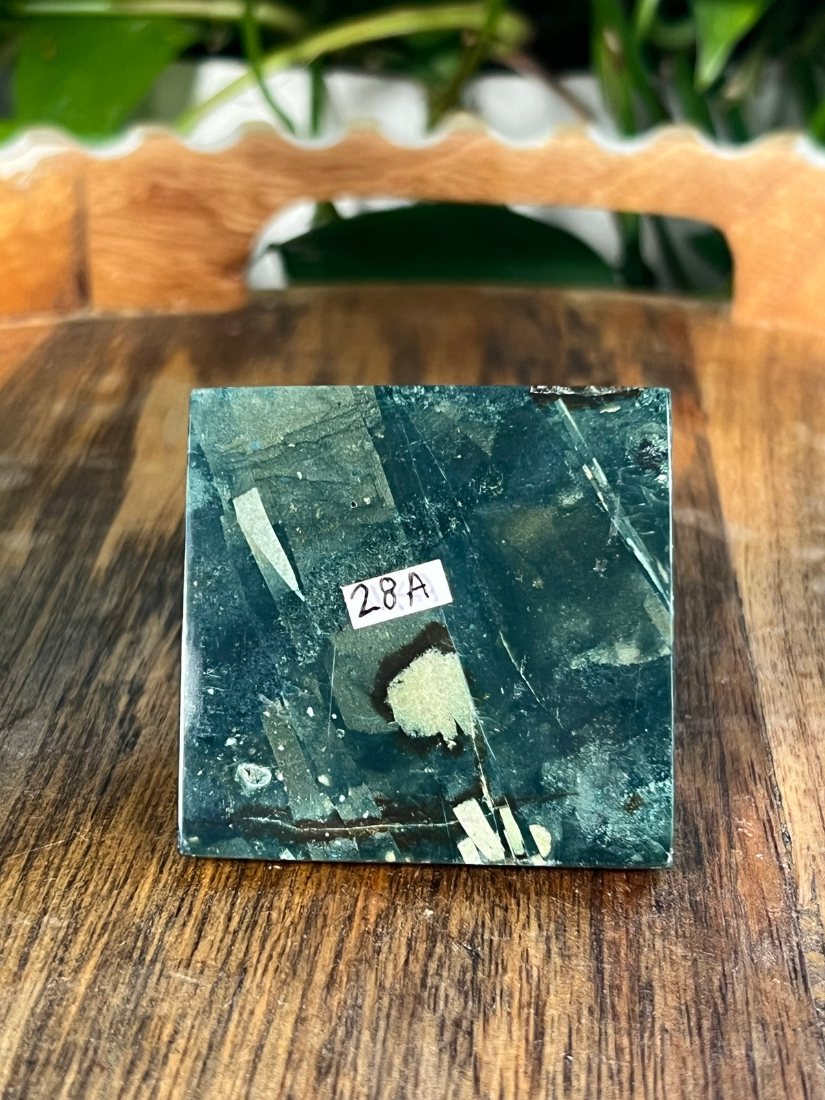 Blue Green Jasper Pyramid: A