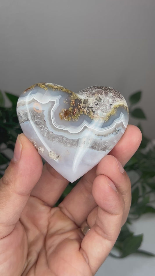 Scenic Moss Agate Heart