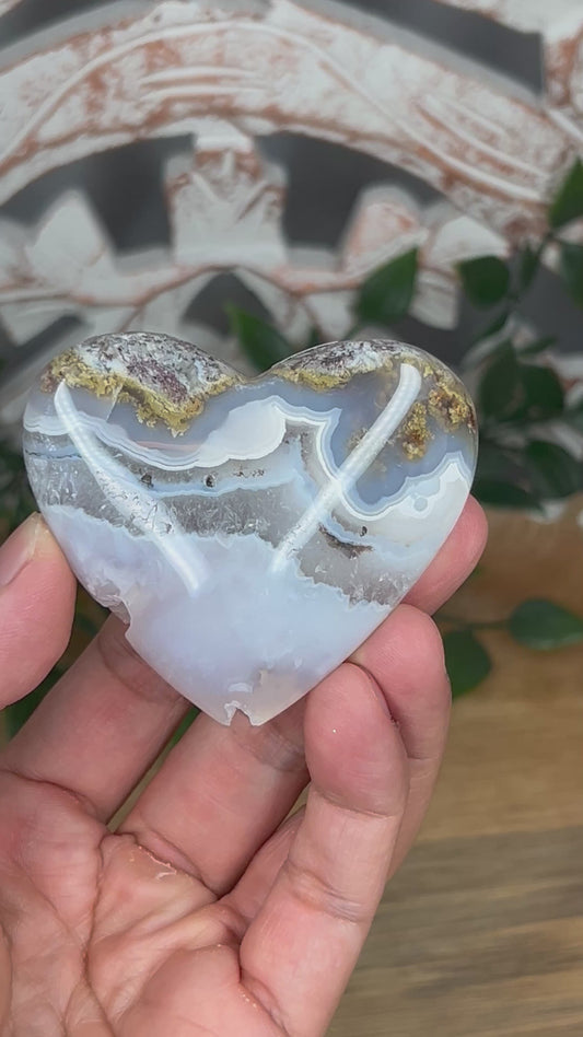 Scenic Moss Agate Heart
