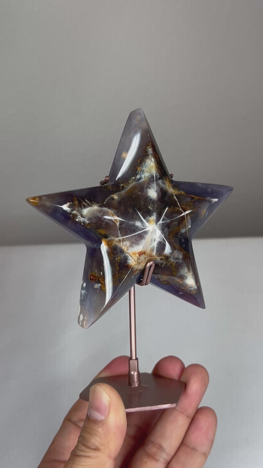 Purple Chalcedony Star
