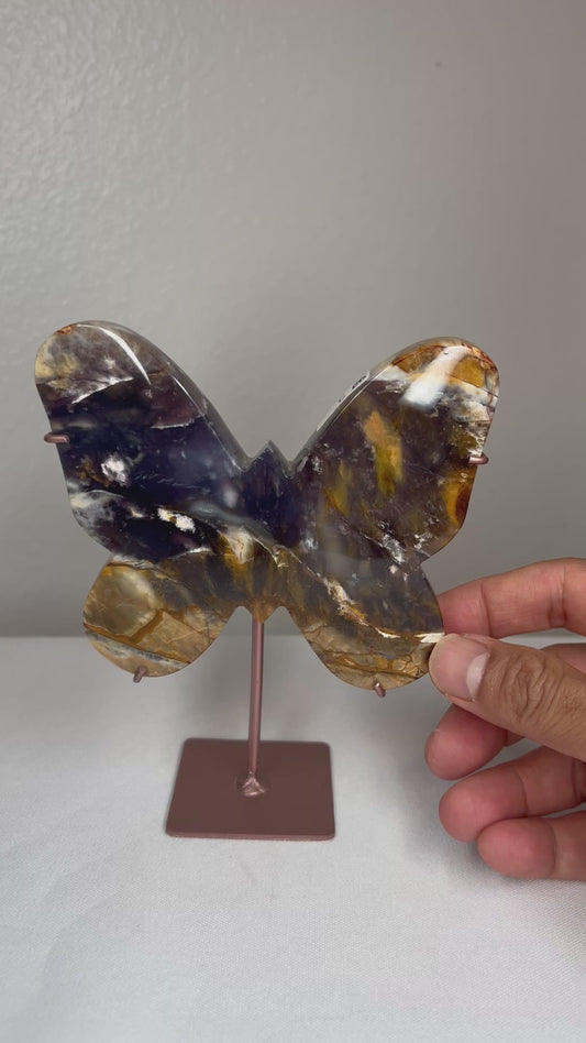 Purple Chalcedony Butterfly