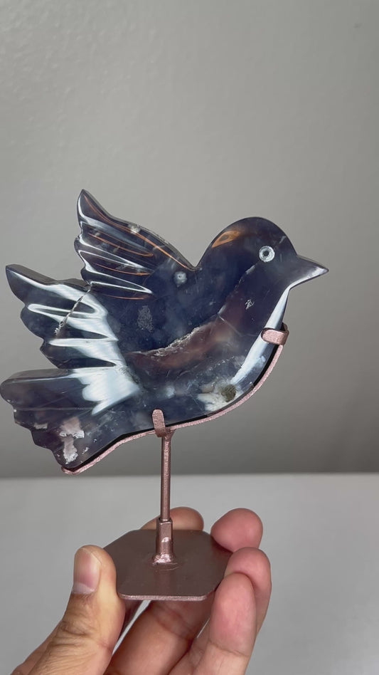 Purple Chalcedony Bird